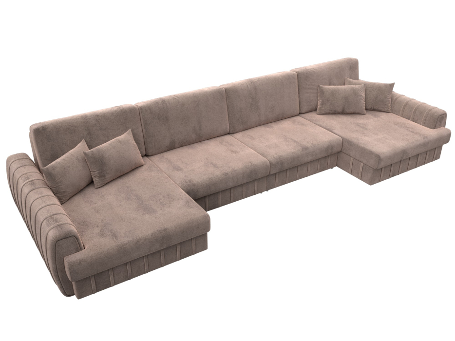 Диваны угловые в гостиную, Диван П-образный Лига-057 НПБ Лонг, велюр TOWER