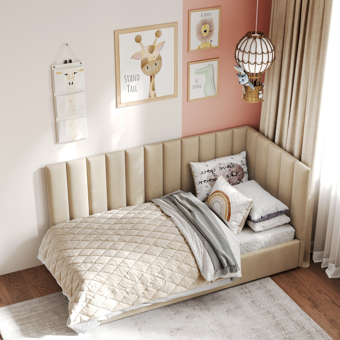 Кровати с мягким изголовьем, Кровать односпальная Меркурий-3 120х200