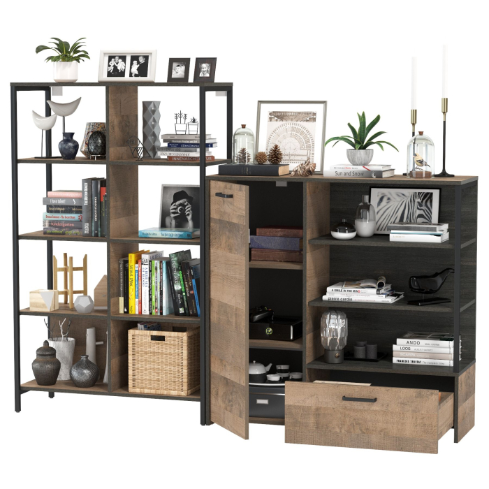 Стенки для гостиной, Стеллаж 13.151.02 с комодом с ящиком и дверкой Трувор