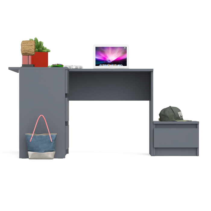 Угловые, Компьютерный стол угловой Мори МС-16 левый и тумбочка на 400