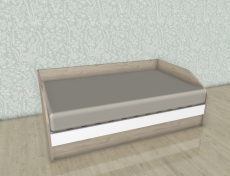 Кровати 120х200, Модульная система Карина Кровать КР-119 Гикори Джексон светлый