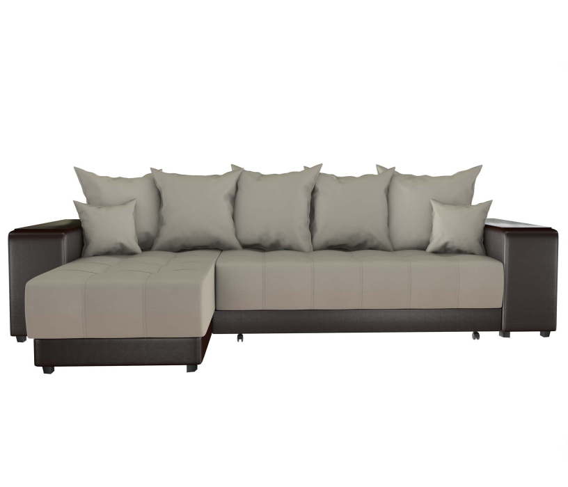 Диваны угловые в гостиную, Диван-кровать угловой  Дубай еврокнижка,велюр+экокожа