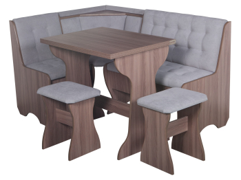 Кухонный уголок Стиль 1Л (со столом СТ3) Ясень шимо темный / велюр