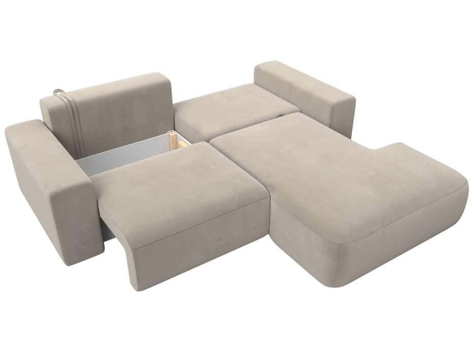 Диваны угловые в гостиную, Диван угловой Лига-036 Классик правый угол, микровельвет