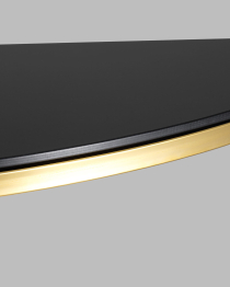 Консоль АЛЬБА 115х30 (Стекло черное/Сталь золото)