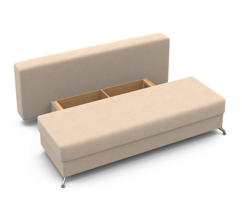 Диваны с ящиком для белья, Диван-кровать Лайт, велюр