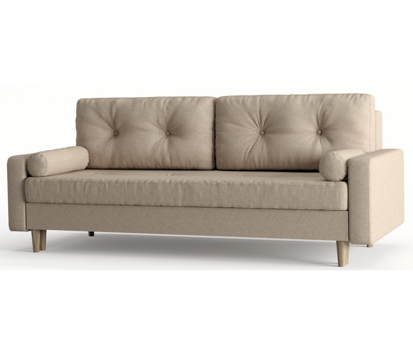 Диваны с ящиком для белья, Диван-кровать Belfast, независимый пружинный блок, рогожка