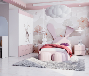 Кровать Алиса, розовая