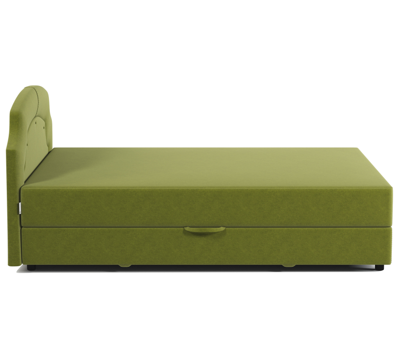 Мягкая кровать, Кровать тахта полутороспальная с подъемным механизмом и матрасом Шарм 120, велюр