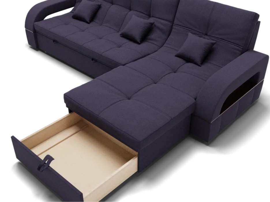 Диваны с ящиком для белья, Модульный диван Майами-2,микровелюр,антивандальная и водостойкая ткань,венеция