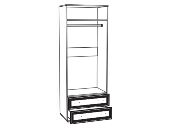 Шкаф 2-х ств ЛШ-22 Спальня Ливорно