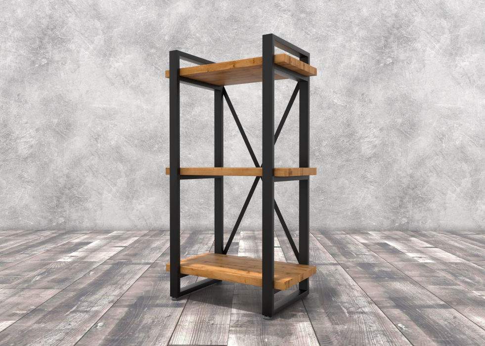 Стеллажи, Стеллаж Айсберг Лофт 40х102-2 черный