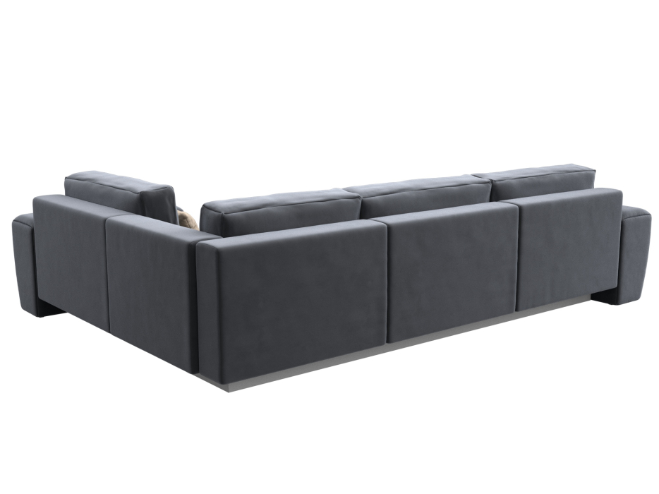 Диваны угловые в гостиную, Диван угловой Лига-008 Long правый, велюр