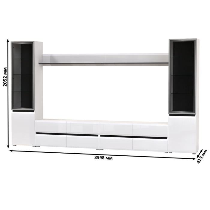 Стенки для гостиной, Мебельная стенка Сидней № 103