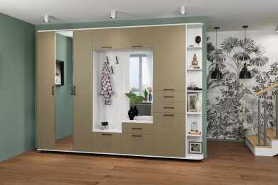 Модульная прихожая Грейс композиция 5  Снежный Ясень