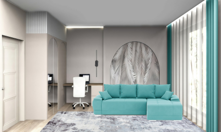 Диван-кровать угловой Нордвикс Мини, велюр