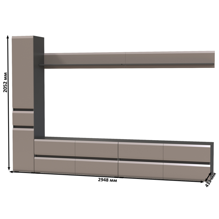 Стенки для гостиной, Сидней стенка № 105