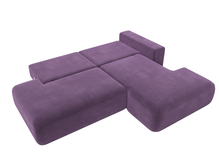 Диваны угловые в гостиную, Диван угловой Лига-036 Модерн правый угол, микровельвет