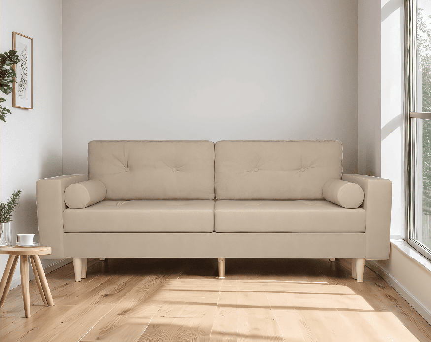 Диваны кровати прямые, Диван прямой тик-так Белфаст (Рогожка)