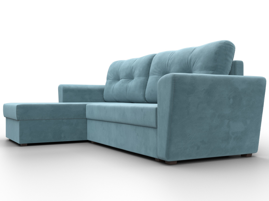 Диваны угловые в гостиную, Угловой диван Амстердам Лайт левый угол, велюр