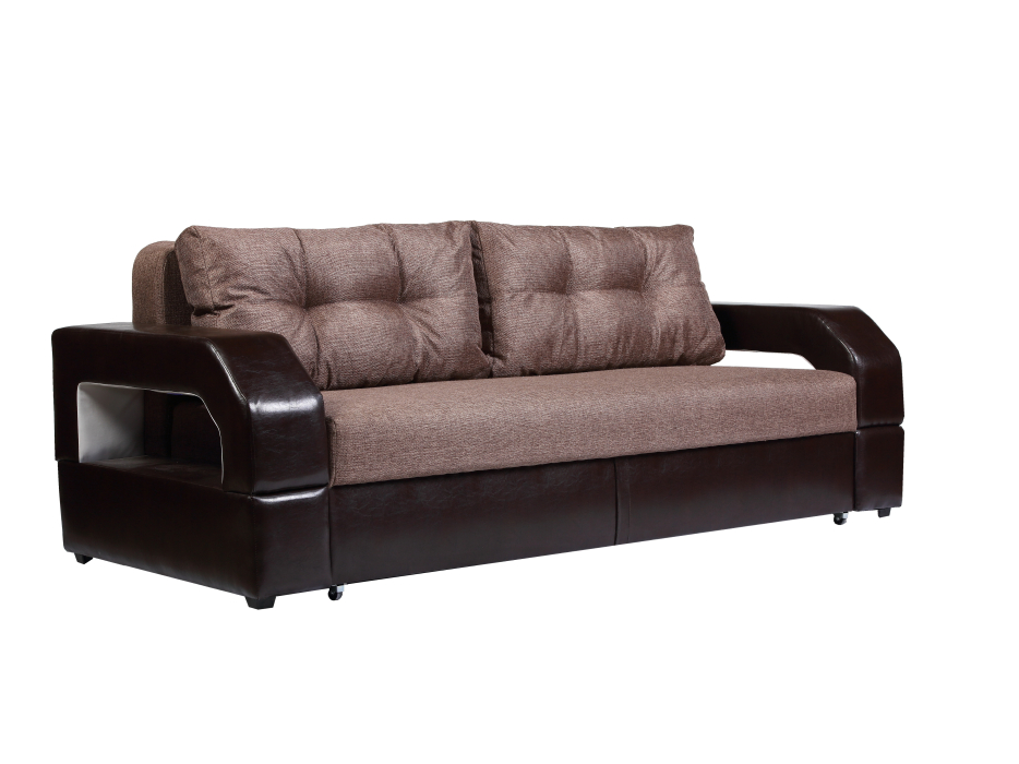 Диваны прямые, Диван-кровать еврокнижка, Манчестер 160 с подсветкой , рогожка/экокожа