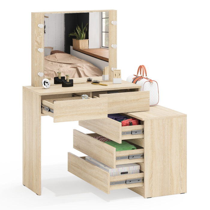 С зеркалом, Туалетный столик с подсветкой 110