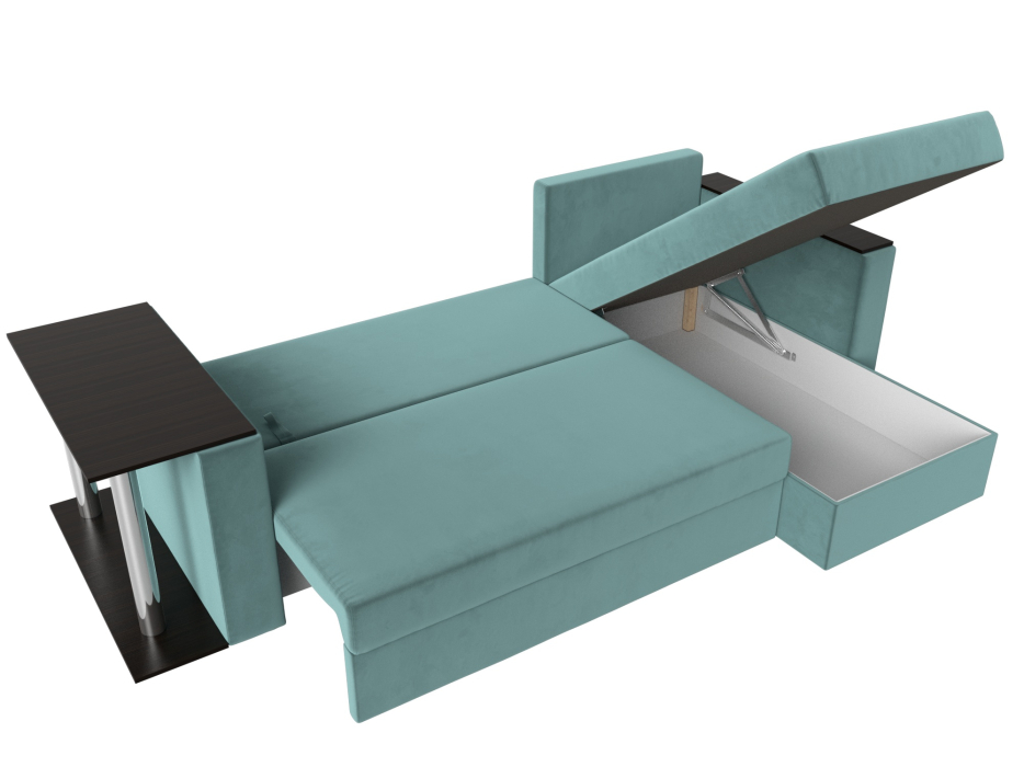 Диваны угловые в гостиную, Угловой диван Атланта правый угол, велюр