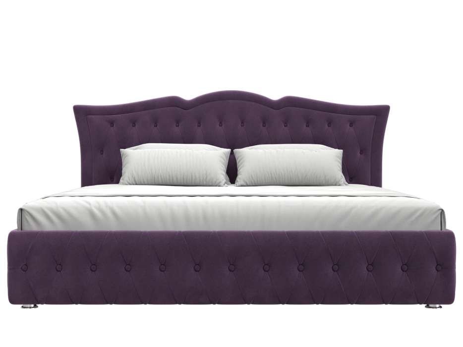 Мягкая кровать, Кровать интерьерная Герда 200, микровельвет