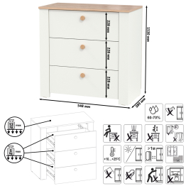 Комод три ящика Джастин 16.228.03