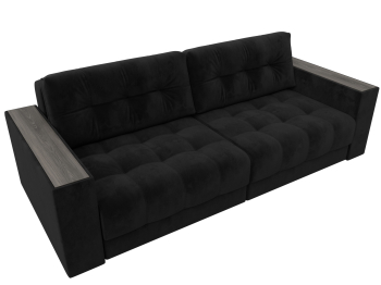 Диван прямой с декором Лига-049 НПБ, велюр SEVEN