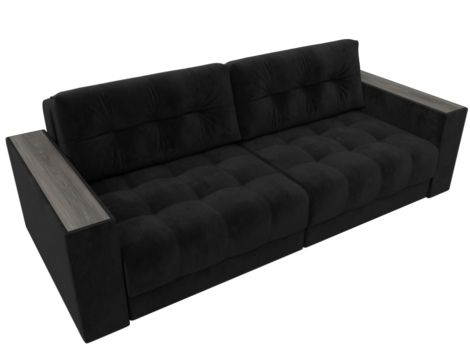 Дизайнерские диваны для гостиной, Диван прямой с декором Лига-049 НПБ, велюр SEVEN