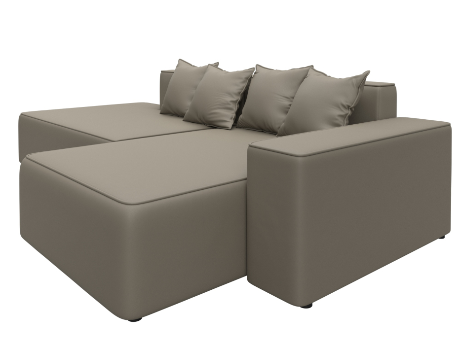 Диваны угловые в гостиную, Диван угловой Лига-079 угол правый, экокожа GRIFON