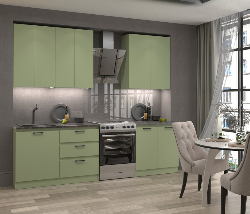 Кухонные гарнитуры, Кухня прямая Ревилья  02