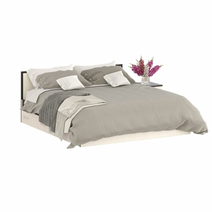 Спальные гарнитуры, Кровать с ящиками Сакура 1800 с прикроватной тумбой