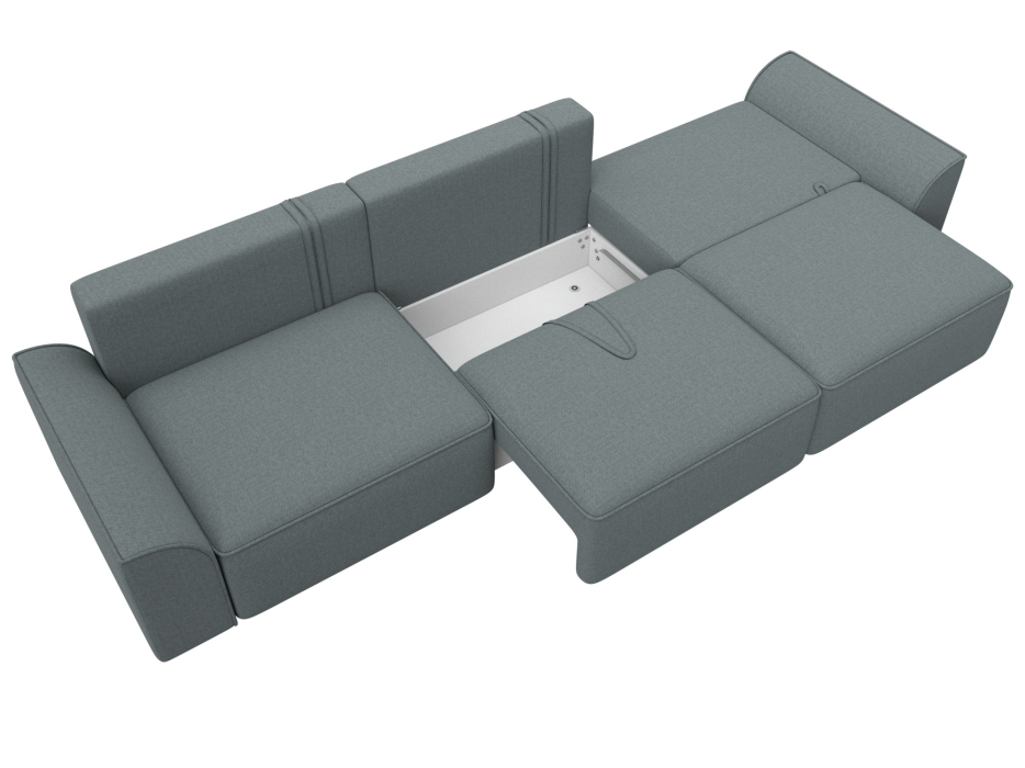 Диваны еврокнижки, Диван прямой Лига-048 НПБ Лонг, рогожка Амур