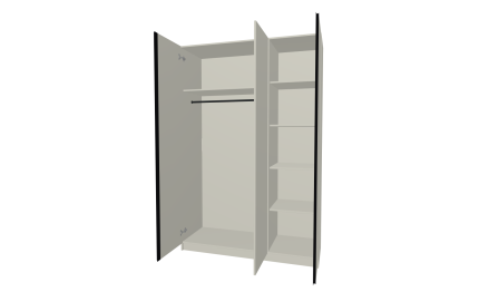 Спальня Букле Шкаф 3-дв (штанга+полки)