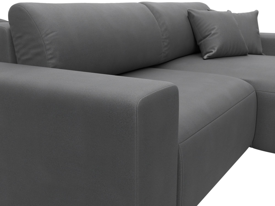 Диваны угловые в гостиную, Диван угловой Лига-036 НПБ Классик правый угол, замша JOLY