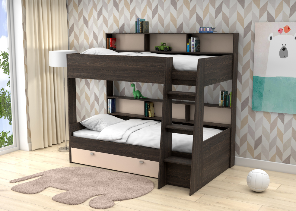 Для подростков, Двухъярусная кровать  Golden Kids 1 венге