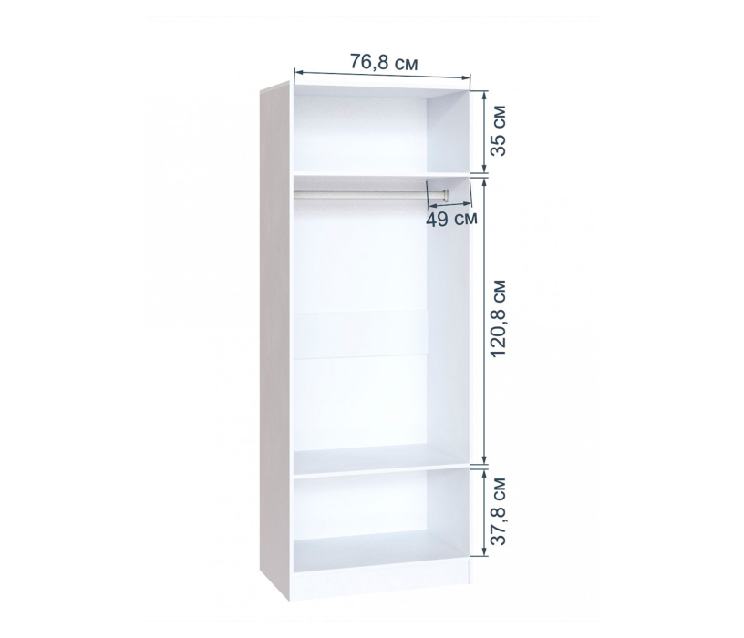 Для одежды, Шкаф распашной Ларс 80 см