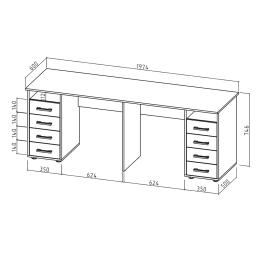 Письменный стол Остин 18 для двоих