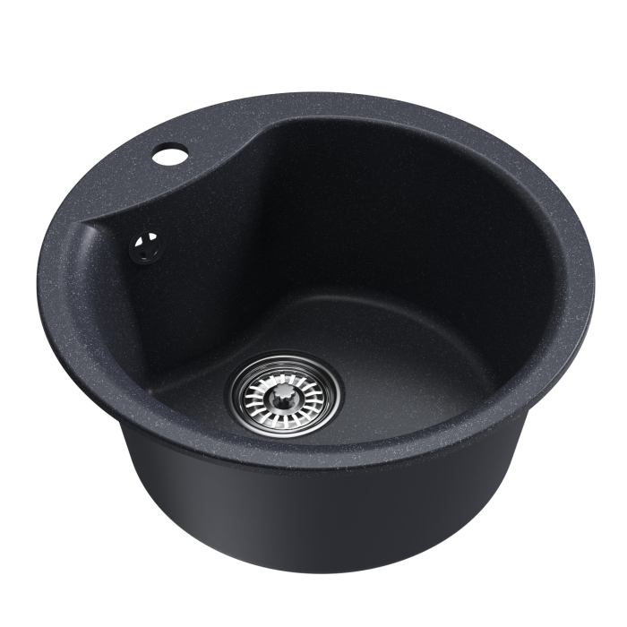 Кухонные мойки, Мойкa ML-GM12 круглая, 480мм (глуб. чаши 210) NEW*