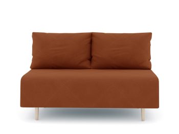 Диван прямой нераскладной Милли мини 2-х  местный без подлокотников, велюр