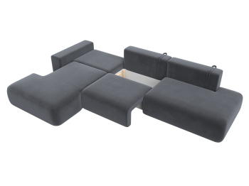 Диван угловой Лига-036 Модерн Лонг левый угол, велюр