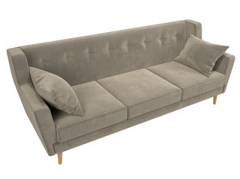 Прямой диван Брайтон 3, микровельвет