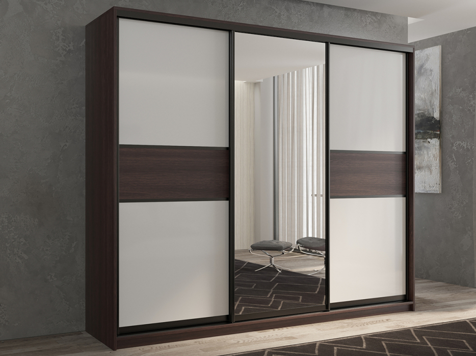 Шкафы-купе 3-х дверные, Шкаф-купе 3х дверный Кааппи 10 240х60