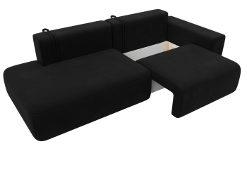 Диван прямой Лига-036 Модерн подлокотник справа, микровельвет