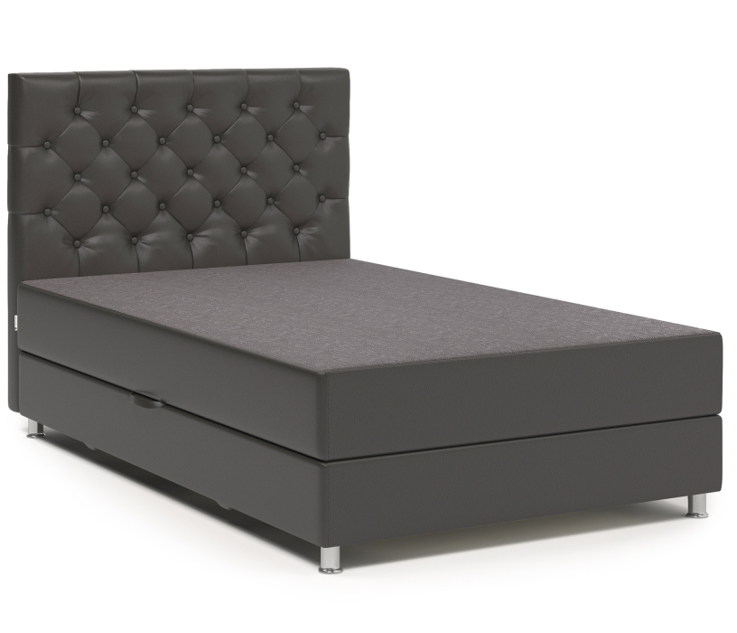 Мягкая кровать, Кровать тахта Шармэль 140 с подъемным механизмом, рогожка / экокожа