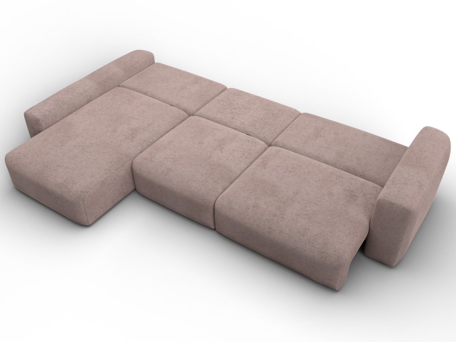 Диваны угловые в гостиную, Диван угловой Лига-066 НПБ Лонг угол левый, велюр TOWER