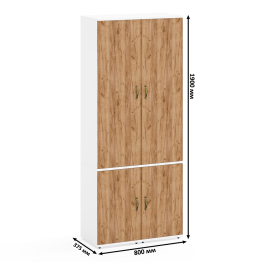 Два пенала Лидер-8 с выдвижной штангой для верхней одежды и полкой