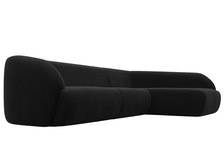 Диваны угловые в гостиную, Диван угловой Лига-041 правый угол, микровельвет